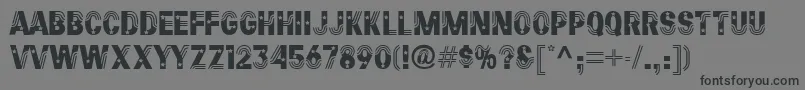 フォントSanasoftStarsStripes.Kz – 黒い文字の灰色の背景