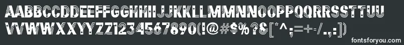 SanasoftStarsStripes.Kz Font – White Fonts on Black Background