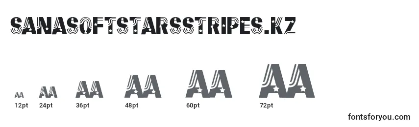 Размеры шрифта SanasoftStarsStripes.Kz