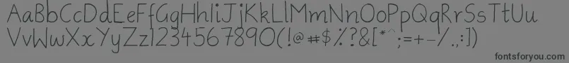 AmmysHandwriting Font – Black Fonts on Gray Background
