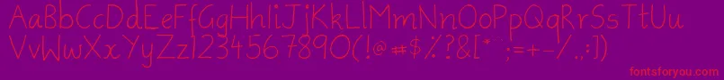 fuente AmmysHandwriting – Fuentes Rojas Sobre Fondo Morado