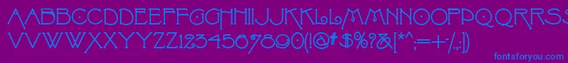 Villaphelomena Font – Blue Fonts on Purple Background