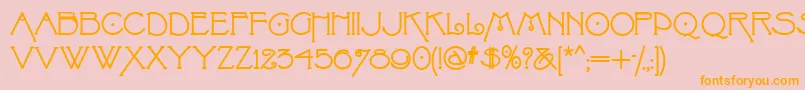 Villaphelomena Font – Orange Fonts on Pink Background