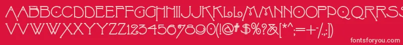 Villaphelomena Font – Pink Fonts on Red Background