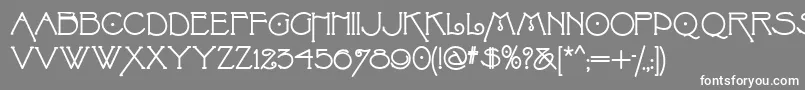 フォントVillaphelomena – 灰色の背景に白い文字