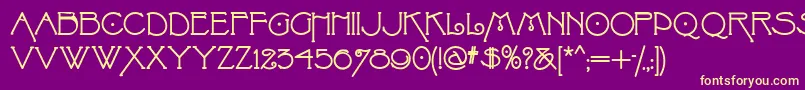 Villaphelomena Font – Yellow Fonts on Purple Background