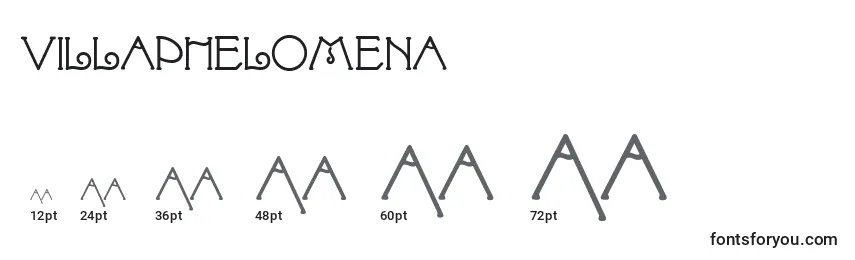 Villaphelomena font sizes