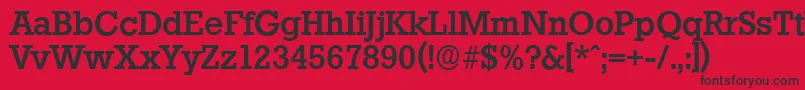 StaffordserialMediumRegular Font – Black Fonts on Red Background