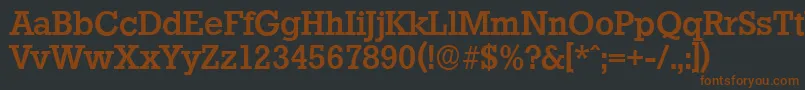 Шрифт StaffordserialMediumRegular – коричневые шрифты на чёрном фоне