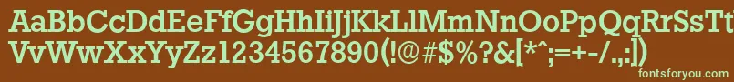 Шрифт StaffordserialMediumRegular – зелёные шрифты на коричневом фоне