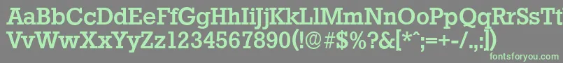 StaffordserialMediumRegular-fontti – vihreät fontit harmaalla taustalla