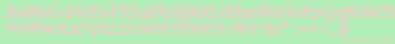 Шрифт StaffordserialMediumRegular – розовые шрифты на зелёном фоне