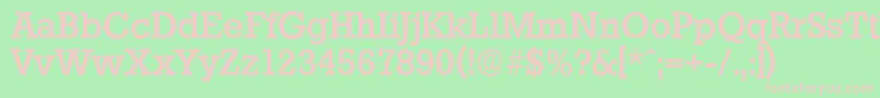 StaffordserialMediumRegular Font – Pink Fonts on Green Background