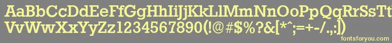 Шрифт StaffordserialMediumRegular – жёлтые шрифты на сером фоне