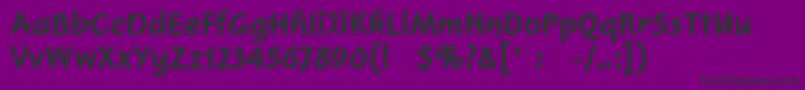 SquireExtraBoldPlain Font – Black Fonts on Purple Background