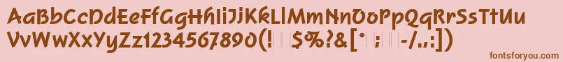 SquireExtraBoldPlain Font – Brown Fonts on Pink Background