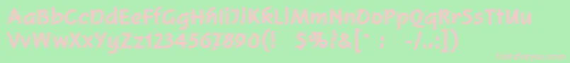 SquireExtraBoldPlain Font – Pink Fonts on Green Background