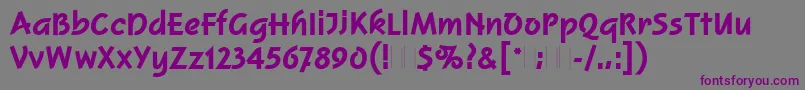 Шрифт SquireExtraBoldPlain – фиолетовые шрифты на сером фоне