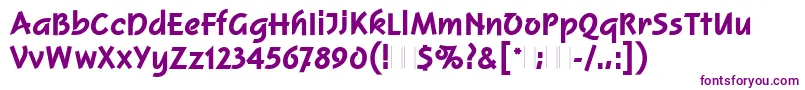 SquireExtraBoldPlain-Schriftart – Violette Schriften auf weißem Hintergrund