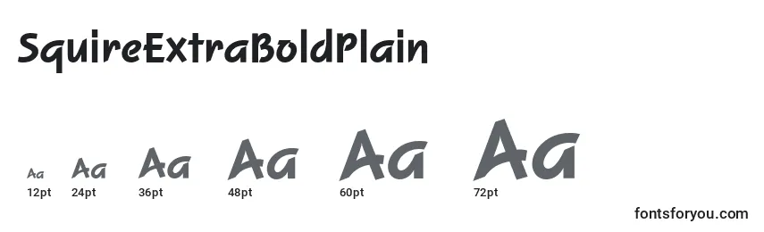 SquireExtraBoldPlain Font Sizes