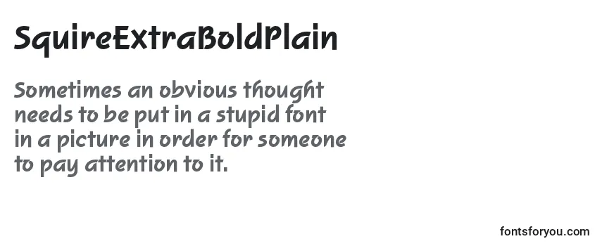 Review of the SquireExtraBoldPlain Font