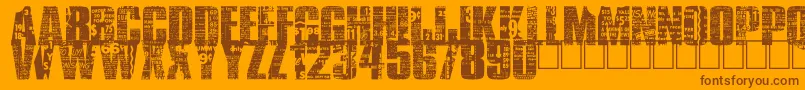 BuyMore Font – Brown Fonts on Orange Background