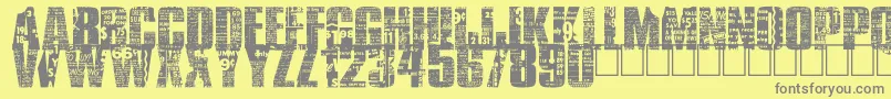 BuyMore Font – Gray Fonts on Yellow Background
