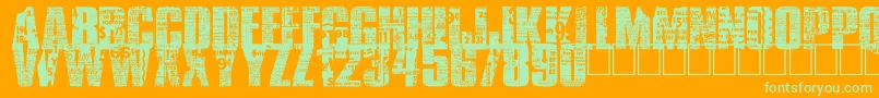 BuyMore Font – Green Fonts on Orange Background