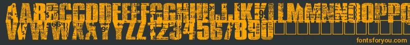 BuyMore Font – Orange Fonts on Black Background