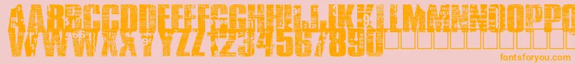 BuyMore Font – Orange Fonts on Pink Background