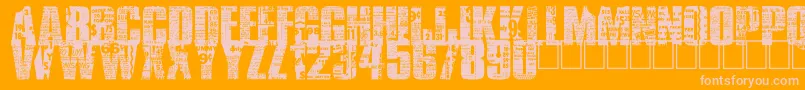 Шрифт BuyMore – розовые шрифты на оранжевом фоне