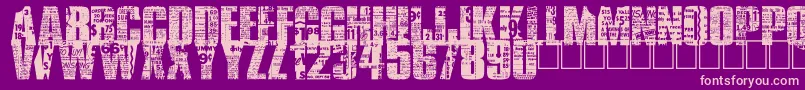 BuyMore Font – Pink Fonts on Purple Background