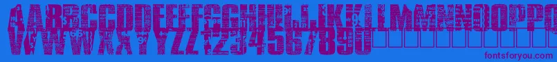 BuyMore Font – Purple Fonts on Blue Background