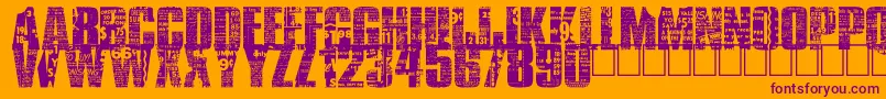 BuyMore Font – Purple Fonts on Orange Background