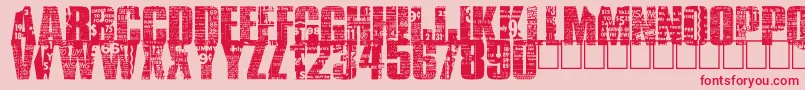 Fonte BuyMore – fontes vermelhas em um fundo rosa