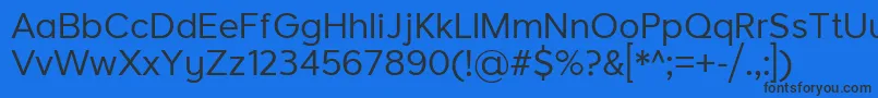 LarkeNeueRegular Font – Black Fonts on Blue Background