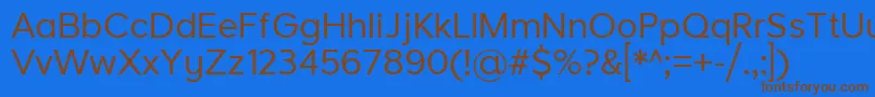 LarkeNeueRegular Font – Brown Fonts on Blue Background