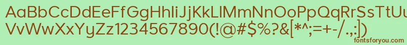 LarkeNeueRegular-Schriftart – Braune Schriften auf grünem Hintergrund