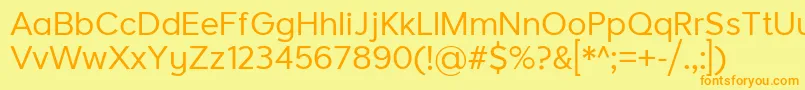 LarkeNeueRegular Font – Orange Fonts on Yellow Background