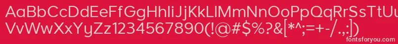 LarkeNeueRegular Font – Pink Fonts on Red Background