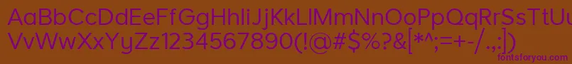 LarkeNeueRegular Font – Purple Fonts on Brown Background