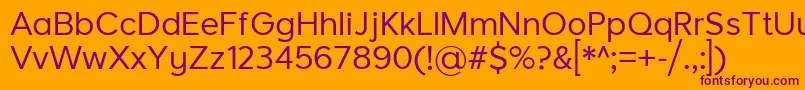 Police LarkeNeueRegular – polices violettes sur fond orange