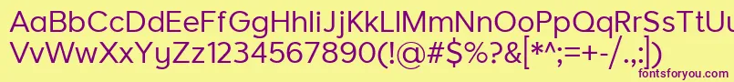 LarkeNeueRegular Font – Purple Fonts on Yellow Background