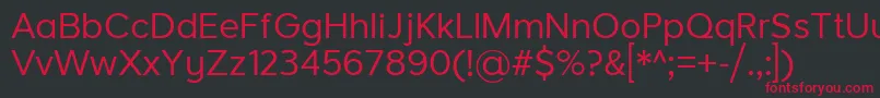 LarkeNeueRegular Font – Red Fonts on Black Background