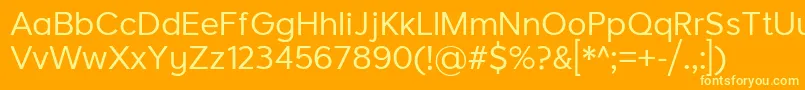 LarkeNeueRegular Font – Yellow Fonts on Orange Background