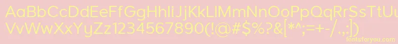 LarkeNeueRegular Font – Yellow Fonts on Pink Background