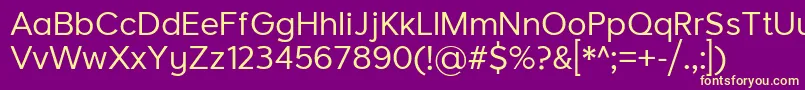 LarkeNeueRegular Font – Yellow Fonts on Purple Background