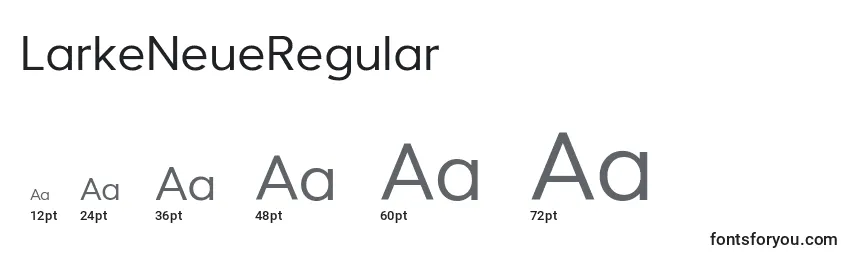 Rozmiary czcionki LarkeNeueRegular