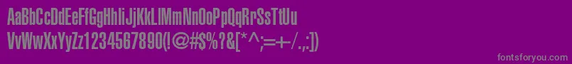 Шрифт HelveticaLtUltraCompressed – серые шрифты на фиолетовом фоне