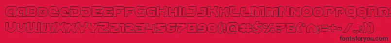 Gunnerstormout Font – Black Fonts on Red Background